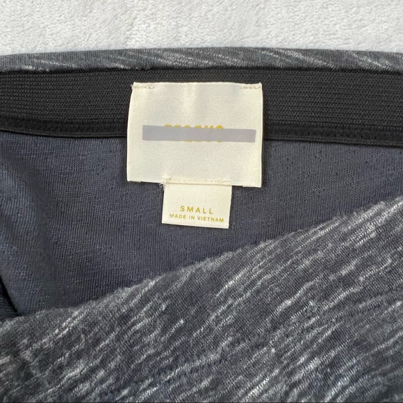 Maeve Anthropologie Size Small Marled Gray Faux Wrap Front Ruched Midi Skirt - Picture 6 of 7